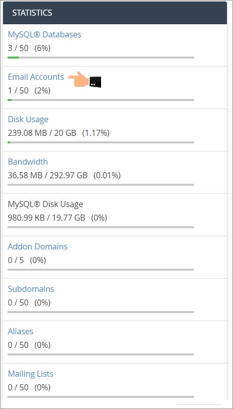 ساخت ایمیل در Cpanel