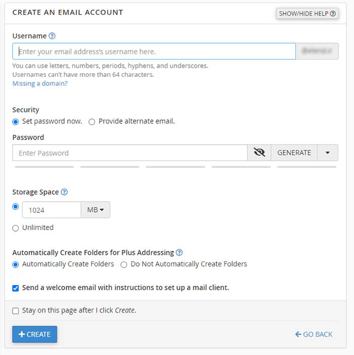 ساخت ایمیل در Cpanel