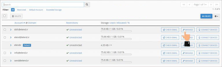 ساخت ایمیل در Cpanel